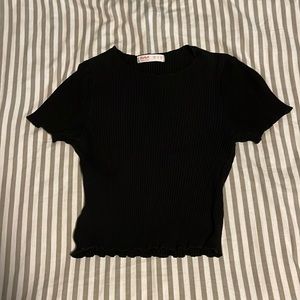 Size Small Black Crop Top Romwe